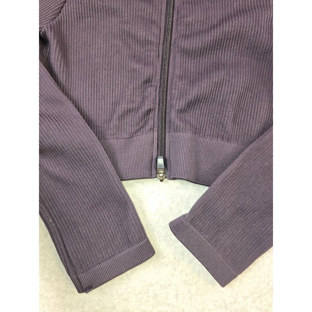 Sommer Ray Women's Ripped Long Sleeve Zip-up Crop Jacket Size M - Picture 3 of 8